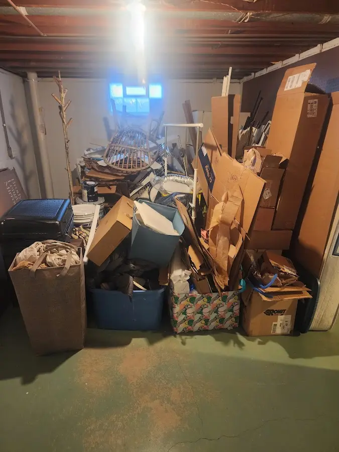 Roll-off dumpster container at job site for 40 Yard Dumpster Rental in Leesville